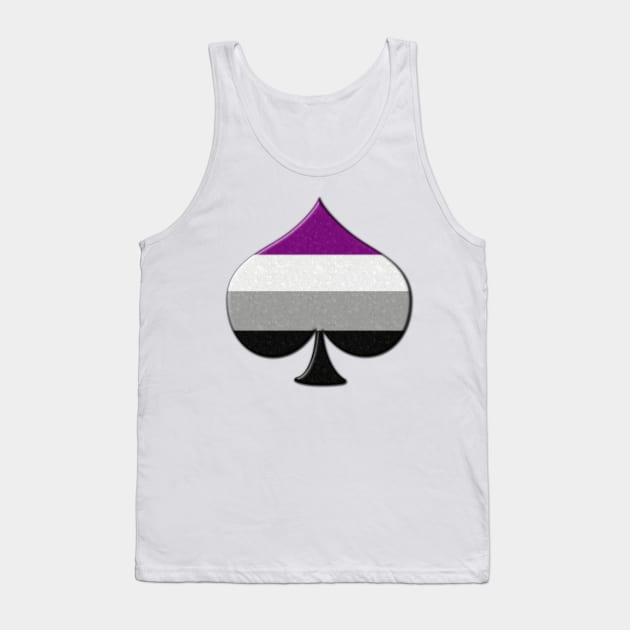 Large Ace Symbol in Asexual Pride Flag Colors Tank Top by LiveLoudGraphics